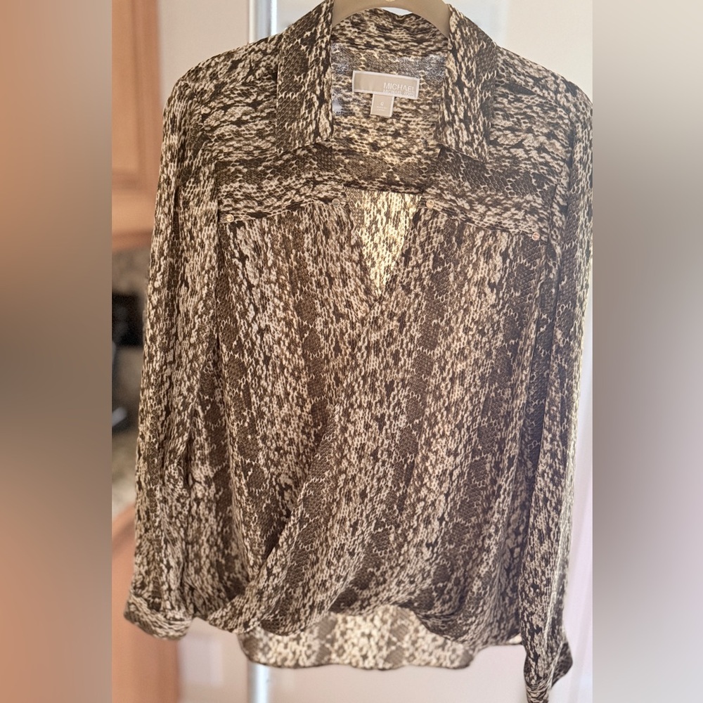 Michael Kors Snake Skin Patterned Blouse